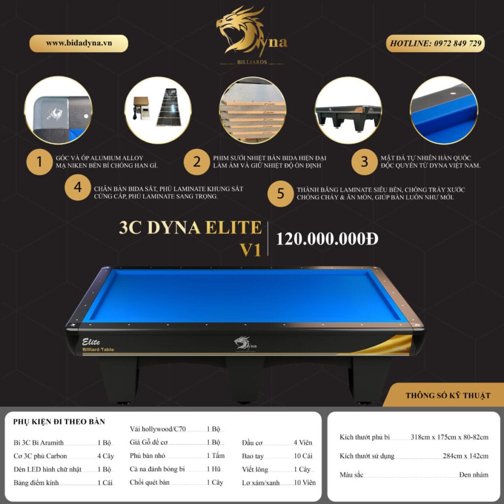bàn bida 3C DYNA ELITE V1