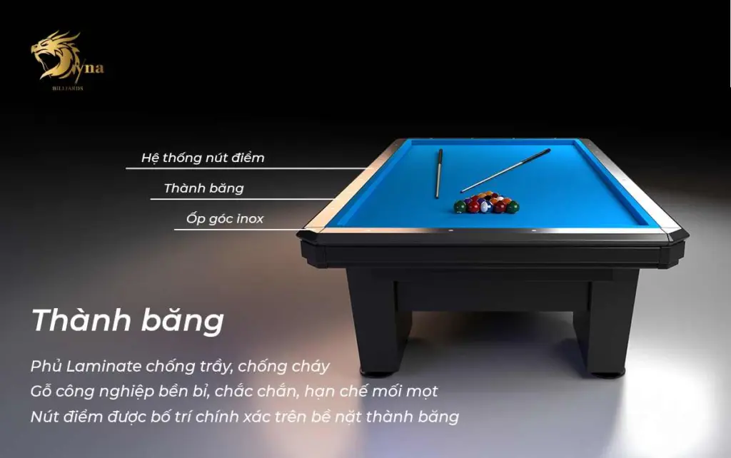 Thành băng bàn bida Líp Dyna Sphere