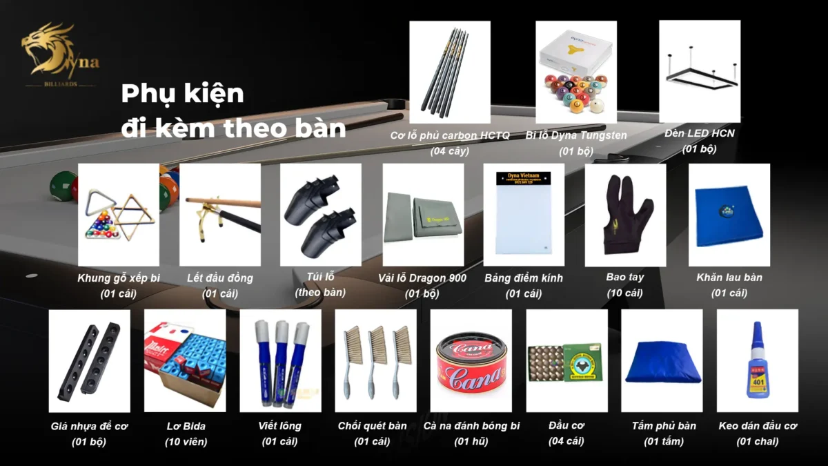 Hoàn thiện trải nghiệm chơi bida với bộ phụ kiện chất lượng quốc tế