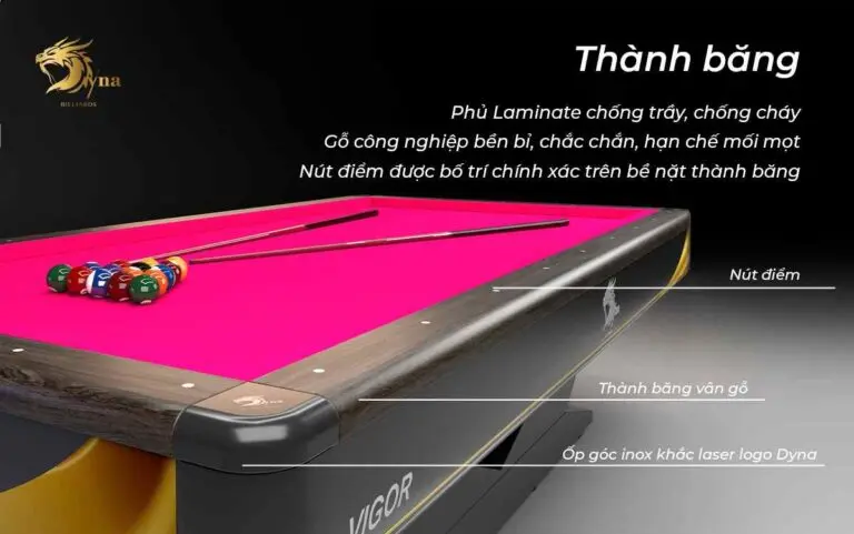 Thành băng bàn bida Dyna Vigor