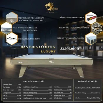 Bàn bida lỗ Dyna Luxury