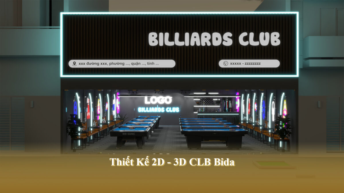 Thiết Kế 2D - 3D CLB Bida