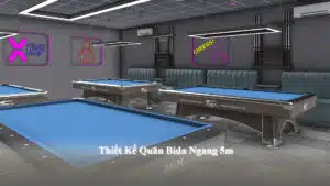 thiết kế quán bida 100m2